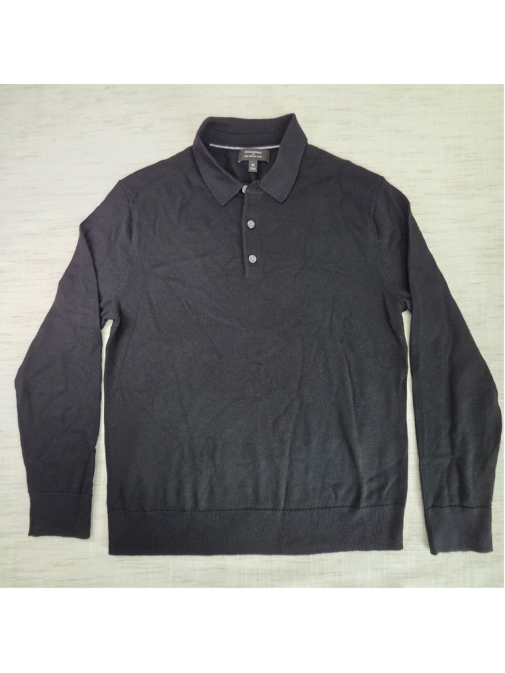 Banana Republic Merino Wool Polo Sweater Black Size M